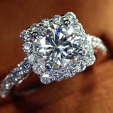 So Pretty I Love The Smaller Diamonds Around The Square Bigger One Beautiful Jewelry Dream Jewelry Pretty Jewellery