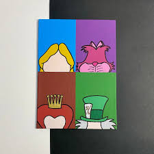 Alice in Wonderland, Character Painting, 5x7 Flat Canvas