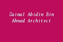 Ahmad murtazam adalah dokter spesialis jantung dan memulai praktiknya di rumah sakit spesialis kpj ampang puteri efektif mei 1995. Zainal Abidin Bin Ahmad Architect Architecture Design In Subang Jaya