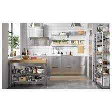 Ideal for kitchen islands and open plan spaces, the drawer fronts will bring a contemporary feel to your home. Rimforsa Work Bench Stainless Steel Bamboo 120x63 5x92 Cm Ikea