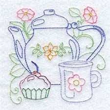Floral embroidery patterns for tea towel how to materials. Teacup Designs For Embroidery Machines Embroiderydesigns Com