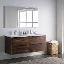 Minimalist style with with natural elements and clean lines, this floating bathroom vanity brings modern touch and warmth to your home. Inolav Alfred 60 Vanity Solid Surface Top Floating Bathroom Vanity