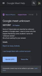 1a kelas bm google meet joining infovideo call link: Google Meet Unknown Sender How To Prevent Strangers From Joining