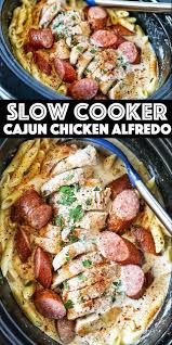 Slow Cooker Cajun Chicken Alfredo Recipe In 2021 Crockpot Recipes Easy Chicken Crockpot Recipes Crockpot Recipes Slow Cooker
