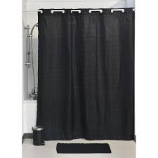Free shipping on orders over $25 shipped by amazon. 71 In L X 79 In H 180 Cm X 200 Cm Black Hookless Shower Curtain Polyester Cubic Color Matching Hooks 1207103 The Home Depot
