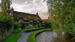Brown House Architecture House Nature Trees Branch Ireland Stone House Road Street Village Clouds Chimneys Wa Stone House Sweet Home Home Wallpaper