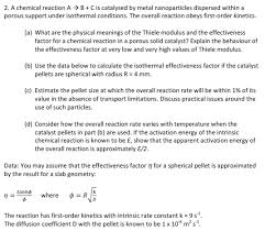 Interactive video lesson plan for: 2 A Chemical Reaction A B C Is Catalysed By M Chegg Com