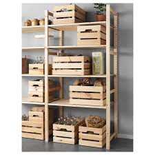 knagglig box pine 18x12 x9 ikea ikea ikea crates ikea storage