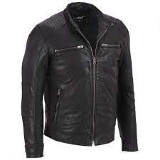 Black Rivet Leather Mustang Moto Jacket W Tonal Topstitching View All Jackets Moto Jacket Leather Jacket