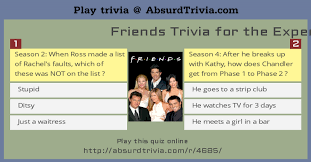 Where was the 'aroma' room? Friends Trivia For The Experts