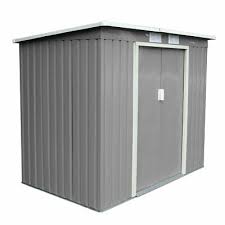 Xl Metall Geratehaus Gerateschuppen Garten Schuppen Gartenhaus Pultdach Neu Grau Eur 179 90 Picclick De