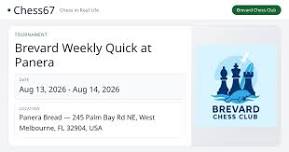 Brevard Weekly Quick at Panera