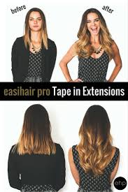 Before And After Easihair Pro Tape In Extensions Add