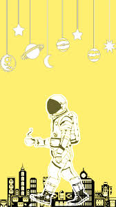 Quote wallpaper for your desktop, mobile phone and table. Yellow Lockscreen Wallpaper Background Astronaut Space City Aesthetic Yellow Aesthetic Pastel Astronaut Wallpaper Iphone Wallpaper Kawaii
