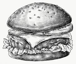 Black And White Transparent Background Black And White Sandwich Clipart Hand Drawn Cheese Burger Dinner Transparent Png Free Image By Rawpixel Com How To Draw Hands Burger Drawing Easy Drawings Sketches