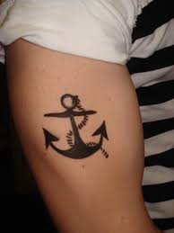 As seen here, small mistakes are amplified on a smaller tattoo, the flukes of the anchor are noticeably asymmetrical. Anchor Tattoos With Quotes For Girls Quotesgram