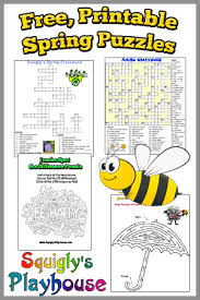 You want to start with the easy ones, but if you're an expert, you can skip to the extra hard puzzles. Printable Spring Puzzles For Kids Squigly S Playhouse