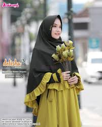 Warna jilbab yang cocok untuk gamis warna mustard, jilbab yang cocok untuk baju warna kuning hi warna hijab apa saja si yang gampang untuk mix and match sama warna baju lain? Delisha Lemon Army Nazumi Gamis Shopee Indonesia