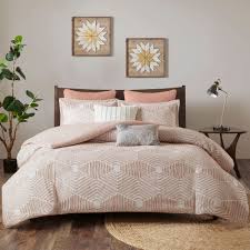 Leave some for the rest of us! Ellipse Coral Pink Geometric Mini Comforter Set Bedding From Ink Ivy