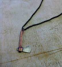 The Lumberjack Axe Necklace Mini Weapon Mixed Metal Jewelry Small Axe Tomahawk 78 00 Via Etsy Weapon Jewelry Mixed Metal Jewelry Necklace