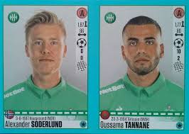 Alexander søderlund born 3rd august 1987, currently him 33. Alexander Soderlund Oussama Tannane Saint Etienne Foot 2016 17 France Sticker 798 799
