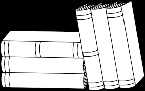 For instance, we see a line drawing of a cat as two circles on top of each other with two small triangles on the top and a squiggle at the bottom. Download Stack Of Books Clipart Books Black And White Full Size Png Image Pngkit