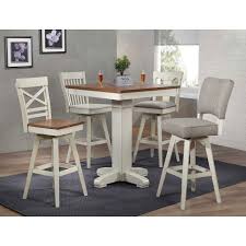 Boraam magellan 3 piece pub table set. Antique White Pub Table Set By Eci Furniture Furniturepick