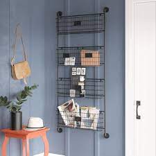 Wall Organizer With Wall Baskets Baskets On Wall Wall Organization Wall Storage