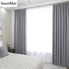 Innermor Solid Blackout Curtains For Living Room High Shading Thick Curtains For Bedroom Modern Curtains Living Room Bedroom Bed Design Living Room Renovation