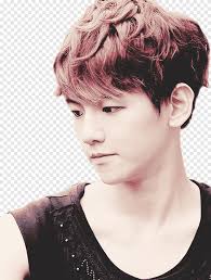 Baekhyun of exo has been keeping his hair bright for couple of months. Baekhyun Exo K Pop Singer Baekhyun Purple Black Hair Png Pngegg