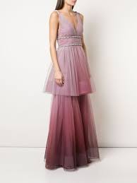Two Tiered Ombre Gown Marchesa