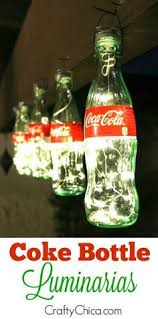 Coke Bottle Luminarias More The Crafty Chica Crafts Latinx Art Creative Motivation Coke Bottle Crafts Glass Bottle Diy Glass Coke Bottles