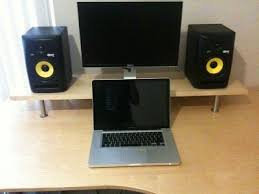 Monitor And Speaker Desk Platform Ikea Hackers Ikea Hackers Desk Monitor