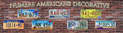 Am pus cateva poze cu placute personalizate. Numere Americane Decor