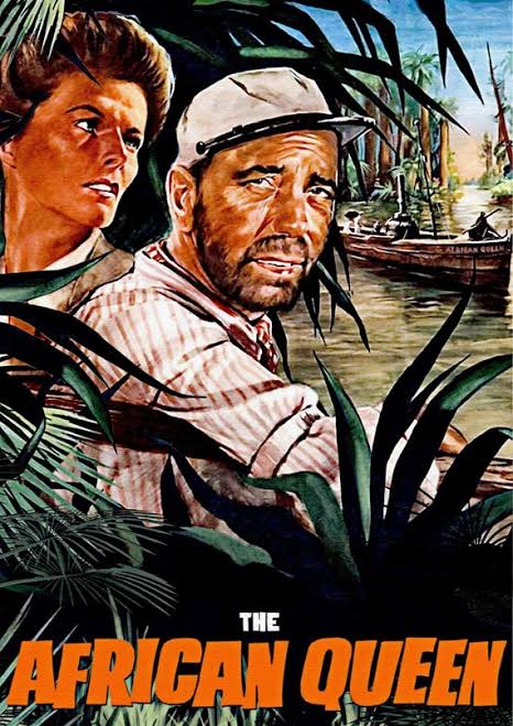 The African Queen (1951) Poster British-American Adventure Film Wall Decor Humphrey Bogart Katharine Hepburn Robert Morley Art Gift