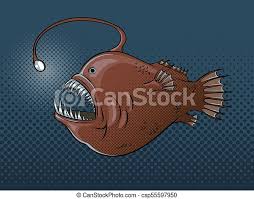 A pop of color will bring this printable coloring pack to life. Deep Sea Fish With Light Pop Art Vector Deep Sea Animal Fish With Flashlight On Head Pop Art Retro Vector Illustration Canstock