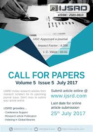 Ijsrd Call For Paper Ugc Approved Research Scholar Journal Impact Factor E Journals