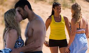 Not the tan you were looking for? Bikini Clad Sophie Dillman Shares Kiss With Co Star Ethan Browne On The Set Of Home And Away Daily Mail Online