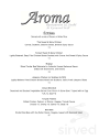Menu for Aroma Restaurant and Sushi in Cincinnati, OH | Sirved