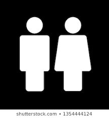 Man And Woman Icon Isolated On Black Flat Design Couple White Silhouette Bathroom Black Boy Couple Design Female Fl Iconic Women Mini Ma Design