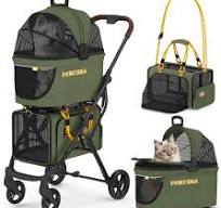 Amazon.com: PAWZIDEA Double Pet Stroller with 2 Detachable ...