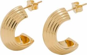 Frida & Florence Harper Chunky Gold Hoop Earrings