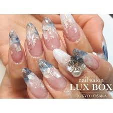 Japanese Gel Nail Art With Mother Of Pearl Inlay And Accent Gel Nail Art Gel Nails Stiletto Nail Art