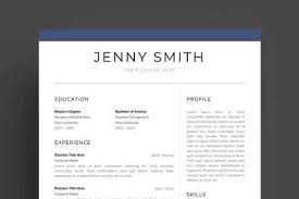 resume template word modern clean cv