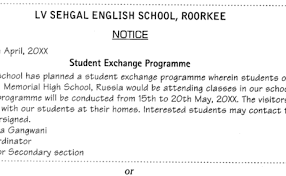 Write a notice in about 50 words inviting names of the students who want to participate in it. What Is The Format Of Notice Writing Quora Cute766