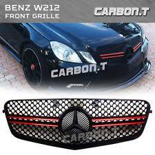 Red Metallic Matte Black For M Benz E Class W212 E63 Look 10 13 Front Grille Fits Mercedes Benz Benz E Class M Benz Benz