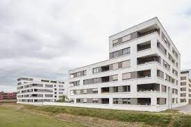 Obergeschoss und lässt sich mit dem aufzug einfac Glacis Park Ii New Construction Of A Residential Complex And Different Housing Types Gebaude Wohnen Warmeruckgewinnung