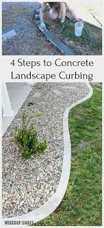 How To Make A Concrete Landscape Curb In 4 Easy Steps Landscape Curbing Landscape Ideas Front Yard Curb Appeal Concrete Landscape Curbing