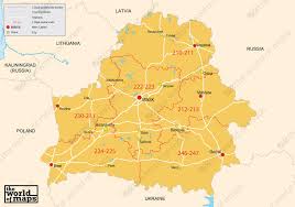 In terms of area, it holds 13th position among 45 european countries. Digital Postcode Map Belarus 3 Digit 71 The World Of Maps Com