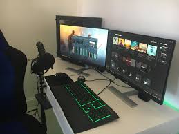 Gaming Setup 2017 Streaming Youtube Gaming Computer Desk Setup Gaming Room Setup Best Gaming Setup